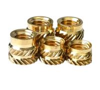 Insert fileté moleté en laiton, Inserts filetés en cuivre for impression 3D M1.6 M2 M2.5 M3 M4 M5 M6 M8, plusieurs tailles(Length 12mm,M2(OD3.5mm))