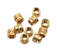 Insert fileté moleté en laiton, Inserts filetés en laiton, écrous moletés thermofusibles for plastique M1-M1,7, 100 pièces(M1.4x4x2.3(100pcs))