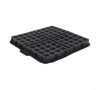 Insert gaufré à 4 cavités pour friteuse à air comprimé Cosori 6,2 L - Plaques de cuisson carrées belges en silicone résistant à la chaleur NA229 NA230 AF181 (noir)