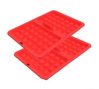 Insert gaufré pour friteuse à air, compatible avec NJ AF300EU/AF400EU/AF451EU, gaufre en silicone pour moule, plaque de cuisson antiadhésive, résistante à la chaleur, passe au lave-vaisselle (rouge)