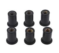 Insert Kayak M6, Tuiles Gomme M6, Écrous Puits Caoutchouc, 6 Pièces, Remplacement Boulons Pare-Brise pour Motos, Kayaks, Canots, Bateaux