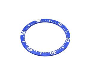 Insert lunette en céramique tournante compatible avec les montres Seiko SKX, SRPD 38 mm Vert Hulk, noir, noir noir noir bay, bleu nuit mod sous remplacement Diver + 3 m sticker, bleu, 38MM