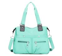 Insert Organisateur De Main En Feutre Avec Fermeture Éclair Fashion Travel Handbag Lightweight Nylon Cloth Bag Shoulder Bag Versatile Bag Shoulder Bag Lunch Pour Hommes (Mint Green, One Size)