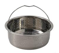 Insert pour cuiseur vapeur en acier inoxydable 304 pour autocuiseur, panier en métal avec poignée en silicone résistant à la chaleur, passe au lave-vaisselle, accessoire pour légumes, riz, œufs