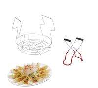 Insert pour cuiseur vapeur - Support de plate-forme en acier inoxydable, support de refroidissement antidérapant, construction robuste | Pot à confiture pour bouteilles pour aide au traitement, tâches