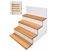 Insert pour étagère IKEA Kallax | 4 niveaux en chêne massif | Emplacement pour IKEA Kallax, escalier en chêne massif, pied pour figurines comme Funko Pop & Tonie, présentoir pour
