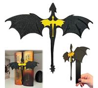 Insert pour livre - Fourth Wing Dragons, Fourth Wing Double Dragon Book Insert, Fournitures 3D Flying Dragon Bookmark Wings Black and Gold Dragon Wings Bookmark for Bookshelf Decor Cool Accessories
