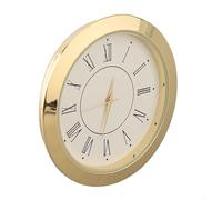 Insert rond pour horloge à mouvement à quartz 50 mm pour mini taille, ton or et argent, pour lunette chiffres romains ou arabes, lentille en verre minéral pour projets de décoration d'intérieur