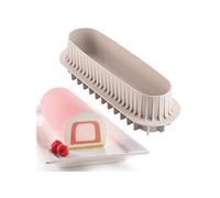 INSERTO BUCHE - MOULE SILICONE 20X35/H3 CM + 22X5/H4 CM - Silikomart - Gris - Silicone Gris G