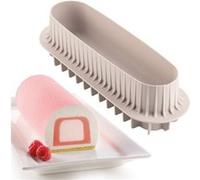 Silikomart Moule en silicone à insert pour bûche 20.404.13.0065 Gris clair 220x50 H40 mm, 2 tailles