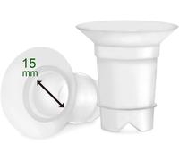 Inserts à bride 15 mm pour Medela et Spectra 24 mm Boucliers/Brides Utilisation avec Medela Freestyle et Sonate pour réduire le tunnel de mamelon jusqu'à 15 mm Convient
