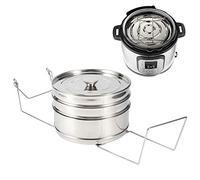 Inserts à Vapeur Empilables Avec Élingue Pour Accessoires de Pot Instantané - Cuisson en Pot, Casseroles, Lasagne, Vapeur de Nourriture Pour Cuisinière à Pression