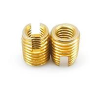 Inserts autotaraudeurs à filetage intérieur, Embouts de réparation filetage autotaraudeurs fendus argentés et dorés M2 à M10, assortiment(Carbon,M4 10pcs)