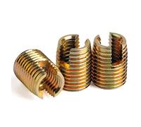 Inserts autotaraudeurs à filetage intérieur, Inserts filetés autotaraudeurs M2-M20 en acier inoxydable/carbone, 1 à 10 pièces, douille vis fendue(Carbon steel,M3-10pcs)