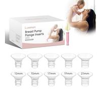 Inserts de bride pour tire-lait 13/15/17/19/21 mm pour bouclier de 24 mm | Compatible avec la plupart des pompes, Momcozy, Nuliie, KISSBOBO, Lansinoh, Elvie, Willow Go, Spectra et Medela (10 pièces)