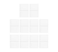 Inserts de classeur A6 - 10 pièces, recharge de pochettes pour classeur à 6 anneaux, protecteurs transparents rechargeables, pages de cartes photo | Planificateur de Journal d'étude, organisateur de