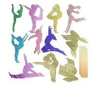 Inserts De Décoration De Gâteaux À Paillettes Pour Filles, Inserts De Décoration De Gâteaux De Gymnastique Pour Filles, Fournitures De Fête, 28 Pièces
