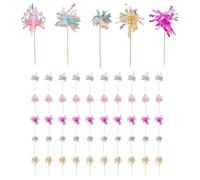 Inserts De Décoration De Pompon 50 Pièces, Inserts De Pompon À Paillettes Colorées, Décorations De Cocktail, Inserts De Décoration Alimentaire, Fournitures De Décoration De Fête