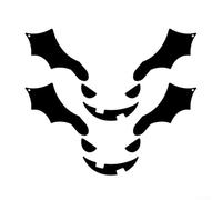 Inserts de décoration en forme de citrouille pour fête d'Halloween - Chauve-souris en fer - Réutilisable - Pour intérieur et extérieur - Pas de sculpture nécessaire - Activité festive créative sans