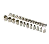 Inserts de douilles 1/4" 12 pans, écrous en pouces, jeu de 12 douilles SAE