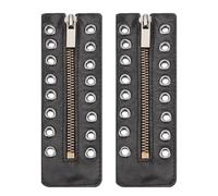 Inserts De Fermeture À Glissière En Cuir À Lacets Pour Bottes, Design Élégant, 15,9 X 5,5 Cm, Insert De Fermture À Ière Pour Baskets, Kit De Remplacement De Fermeture À Glissière, Installation R