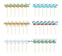 Inserts De Gâteau D'Avion 36 Pièces, Inserts De Décoration De Cupcake, Décorations De Gâteau Sur Le Thème De L'Avion, Accessoires De Décoration De Fête