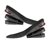 Inserts de hauteur de chaussures pour les hommes, hauteur augmente les semelles intérieures - Inserts talon rembourrés à 3 couches réglables,Soulevé à talon invisible de 2,56 pouces augmentant les sem