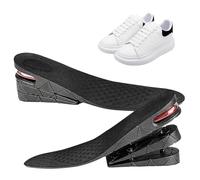 Inserts de hauteur de chaussures pour les hommes, hauteur augmente les semelles intérieures,Lift à talon réglable à 3 couches - Soulevé à talon invisible de 2,56 pouces augmentant les semelles intérie