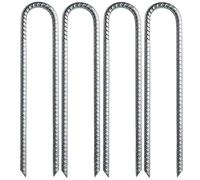 Inserts de jardin en forme de U | Clous de jardin long haute performance de 30,5 cm | Ancrage au sol Staples Staples en acier - Bâton d'armature, goupilles de sécurité pour buts de football