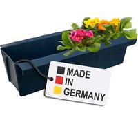 Inserts de jardinières pour palettes Euro | avec système de suspension à accrocher | 37,3cm Anthracite | jardinière pour palette Euro | balconnière | pot de fleurs | extrêmement stable