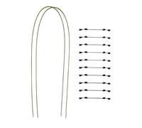 Inserts de Support pour - Histoire des Fleurs et Support - Barres métalliques Flexibles avec connecteurs pour Greenhouse Yard Jardin pelouse intérieur extérieur orchidées réglage Feuilles