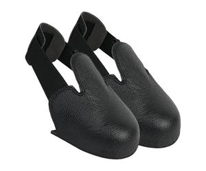 Inserts d'embout en acier pour chaussures - Taille en acier en cuir de vache - Ajustement universel | de sécurité avec bande élastique, protection anti-collision, sécurité des pieds de travail