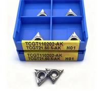 Inserts en carbure, pour l'usinage à grande vitesse de l'aluminium et des métaux Non ferreux sur le tournage interne CNC 10 pièces Plaquettes de Carbure CNC(TCGT110202 AK H01)