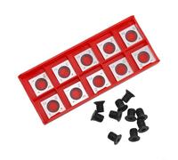 Inserts en carbure pour têtes de rabot - Carré - 14 mm × 14 mm × 2 mm - Angle de coupe 30° - 4 bords interchangeables - Pour le travail du bois, bois dur, MDF, contreplaqué, panneaux de particules