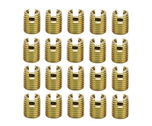 Inserts filetés,Akozon 20pcs 302 Acier au Carbone kit de réparation de vis à insert de filetage autotaraudeur(interne M3* 0,5 extérieur M5 * 0,5:6mm)
