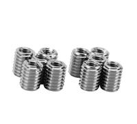 Inserts Filetés de M6 à M5, Kit D'inserts Filetés de 10 Pièces écrou de Réduction en Acier Inoxydable 303 Femelle M5x0.8 Mâle M8x1.25 0.4in de Longueur