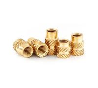 Inserts filetés, Écrou à insert fileté moleté femelle en laiton thermodurcissable for impression 3D par injection de plastique thermofusible M2 M3 M4 M5 M6