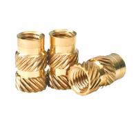 Inserts filetés Écrous moletés, Inserts filetés en laiton, écrous moletés M2-M6 thermofusibles, 30 pièces(100PCS,M3xL5xOD4.5)