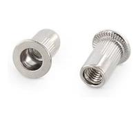 inserts filetes inox a2 aisi 304 de 10 mm tete plate -
