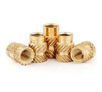 Inserts filetés M2,insert chauffant en C3640 laiton 100 pièces M2*2 * 3 écrous moletés métriques,écrous de quincaillerie filetés femelles standard pour composants en plastique et d'impression 3d
