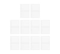 Inserts Pour Classeur A6, 10 Pièces Pages De Recharge Pour Agenda À 6 Anneaux, Blocs D'autocollants Transparents, Autocollants Détachables Pages De Classeur Rechargeables Pour Journal Photos Cartes