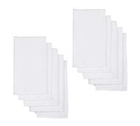 Inserts pour Couches Lavables Bébé en Coton, Lot de 10 Pièces | Blanc, Usage Sortie et Voyage, Bavoirs pour Bébé, Confort Réutilisable