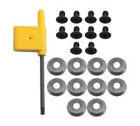 Inserts ronds de rechange en carbure de tungstène de 16 mm pour couteaux de tournage du bois, indexables avec vis, avec angle de coupe de 30 degrés pour un creux lisse