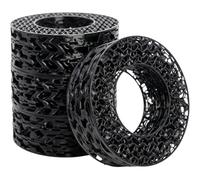 Inserts TPU 1,3" pour pneus RC 1/18 structure alvéolaire imprimés 3D | Mousses TPU étanches 68-72mm accessoires roches escalade tout-terrain 1/18(All-Weather 4Pcs-Black)