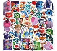 Inside Out Lot de 50 autocollants décoratifs mignons pour voiture, ordinateur portable, skateboard, vélo, cyclomoteur, moto, vélo, ordinateur, convient aux adultes et enfants