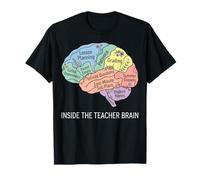 Inside Teacher Brain Planification de leçons Funny Educator Mind T-Shirt
