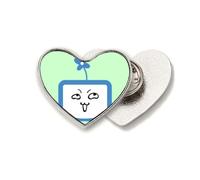 Insidious Petite broche en métal en forme de cœur avec inscription « Love »