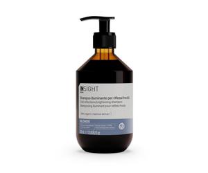 Insight Shampoing Blanchissant Blond pour Réflexions à Froid - 350 ml - Spécial pour préserver la couleur des cheveux blancs, gris ou blonds, emballage en verre