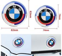 INSIGNE AUTO Lot De 2 Édition 50e Anniversaire Emblème: 1 Logo De Capot Diametre 82mm + 1 Logo De Coffre Diametre 74mm