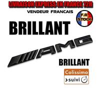 INSIGNE Brillant Logo badge embleme de coffre AMG Noir MERCEDES-BENZ